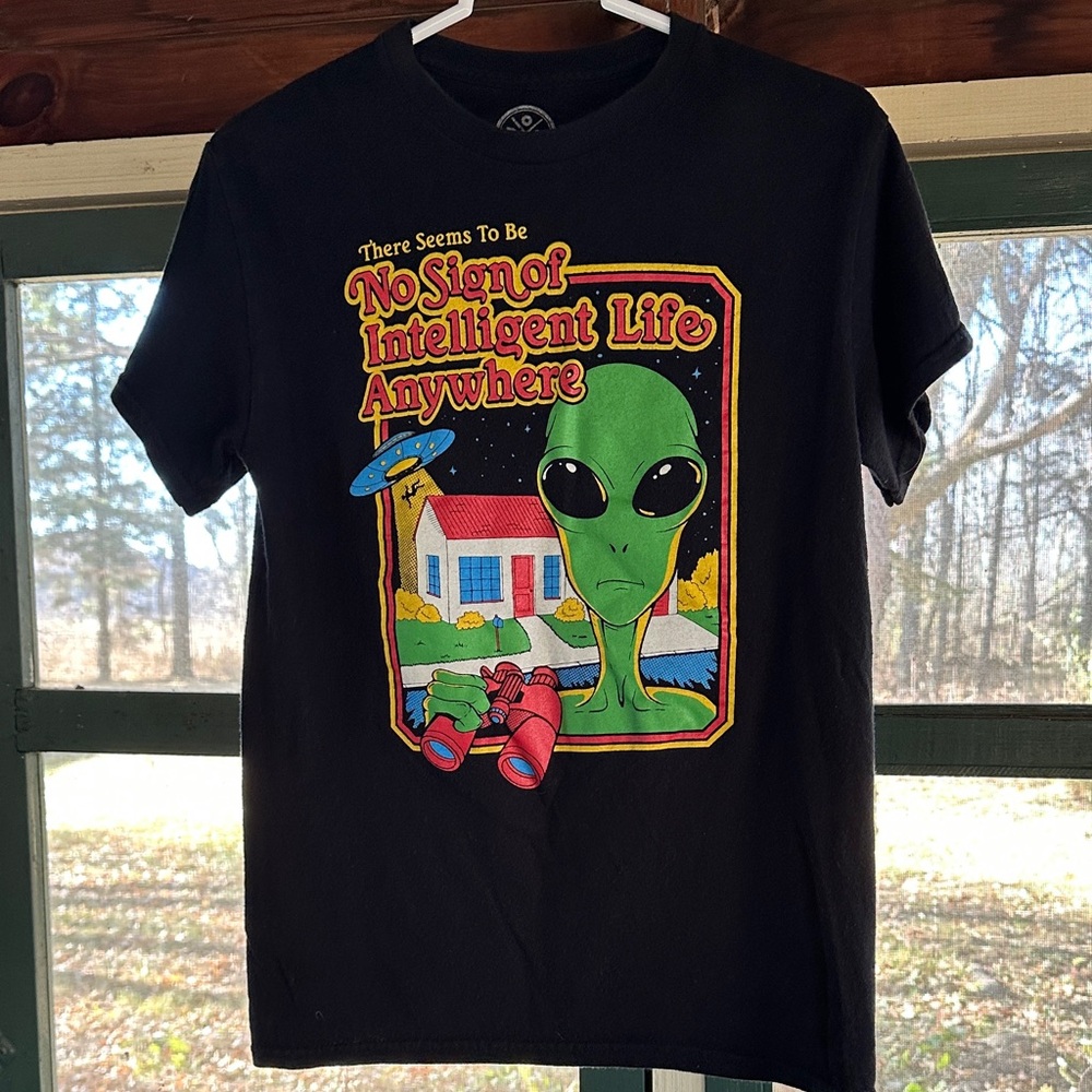 Alien Graphic Black T-Shirt S